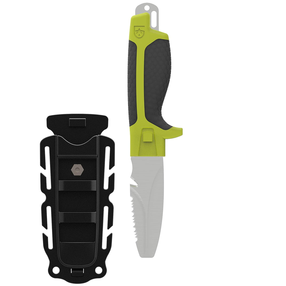 Gear Aid Tanu Cuchillo de Buceo y Rescate con Vaina, Hoja de Punta Roma de 3 Pulgadas