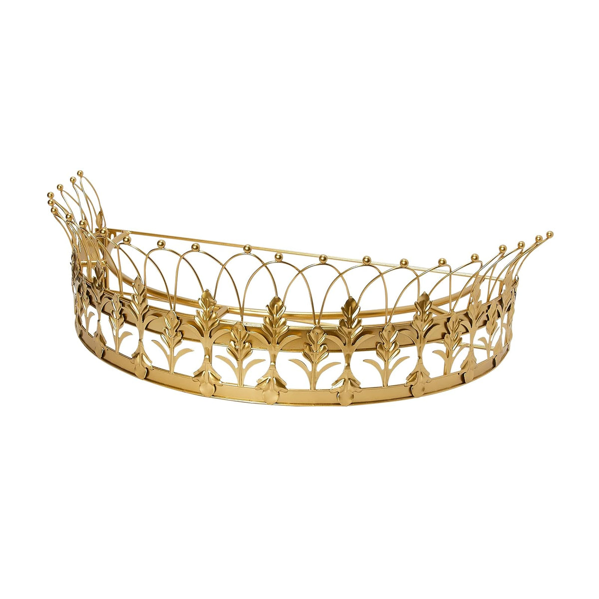 Creative Co-Op Corona de Dosel Decorativa de Metal para Pared - Dorado