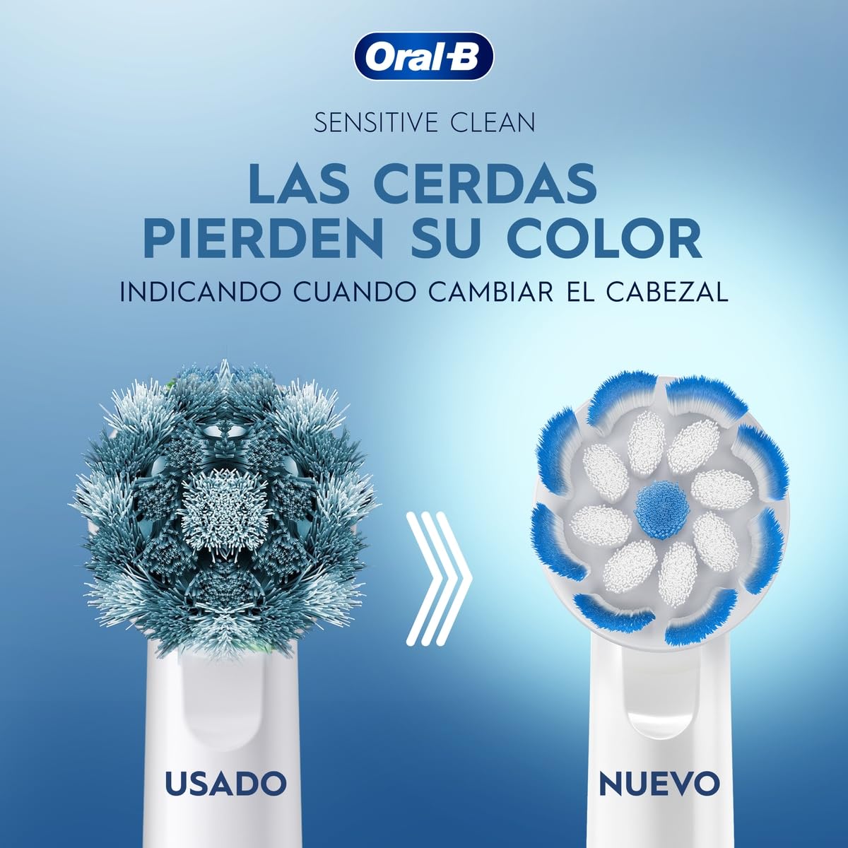 Oral-B Repuesto Cepillo Dental Eléctrico Sensitive Clean, Suave, 2 Uds