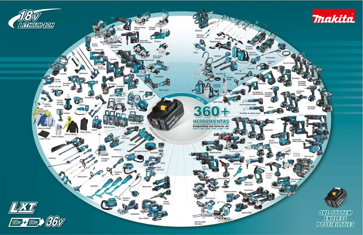 Makita Desbrozadora Inalambrica 18v + cargador DC18RC + bateria 3.0Ah 18v