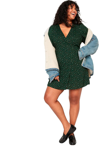 Old Navy 498811-001S Vestido, Mujer, Verde, Chico