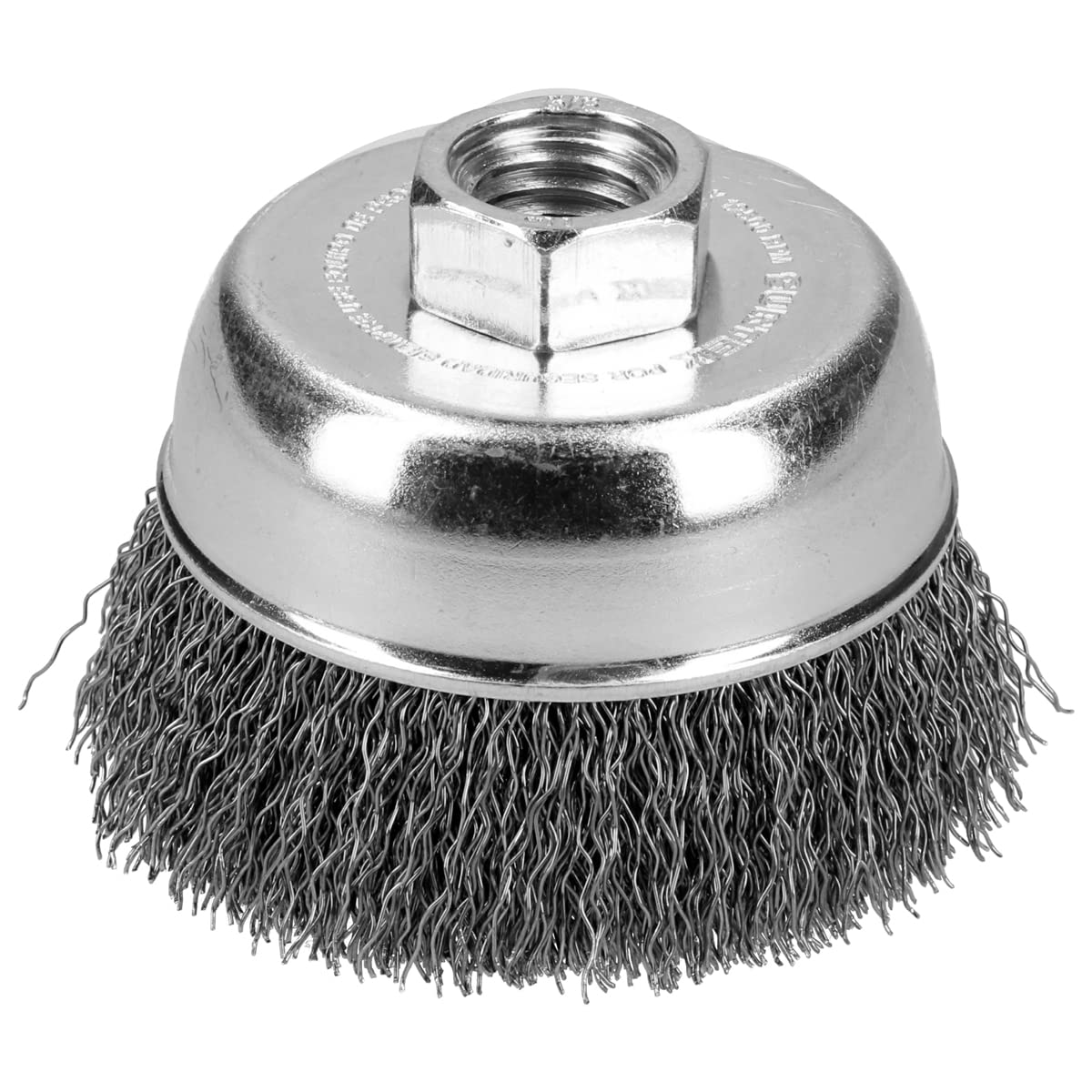 Surtek C505 Carda copa ondulada alambre delgado 5" x 0.35 mm con rosca M14