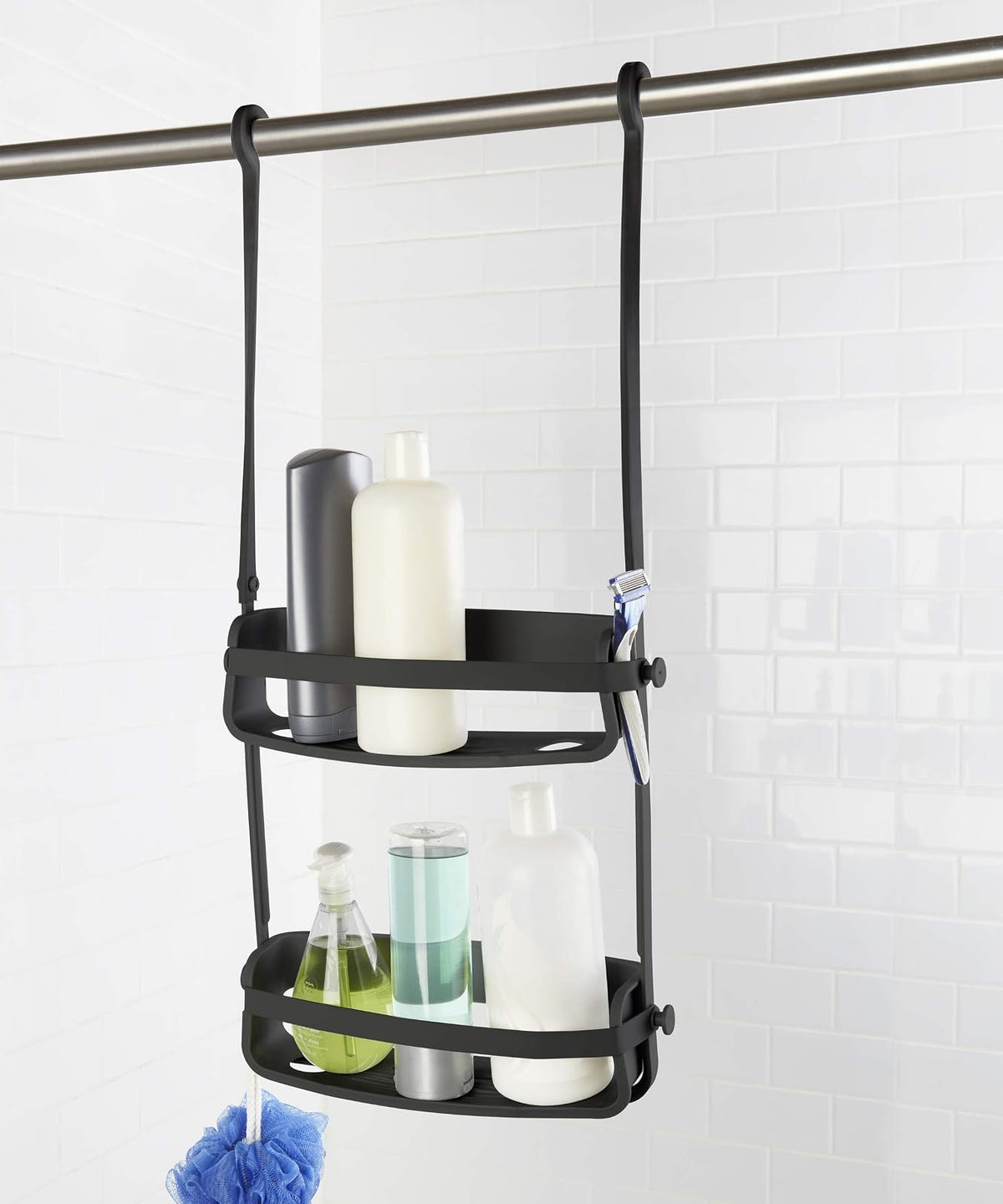 Umbra 023460-040 - Organizador para Ducha con Dos Niveles Flex, Negro