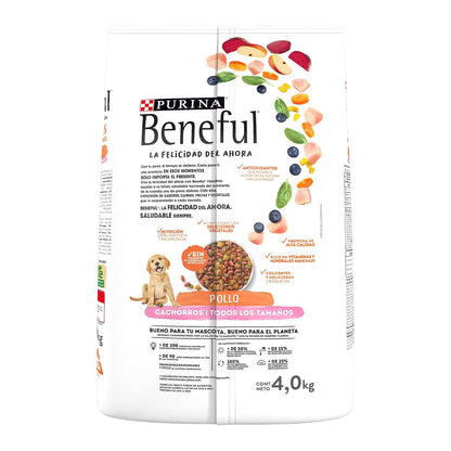 Purina Beneful Cachorro Todos los Tamaños Crecimiento Vibrante Sabor Pollo 4Kg