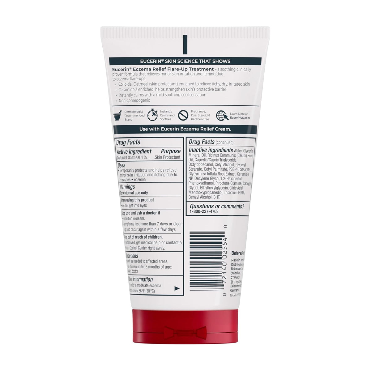 Eucerin Eczema Relief Flare-up Treatment - Provides Immediate Relief for Eczema-Prone Skin - 5 oz. Tube