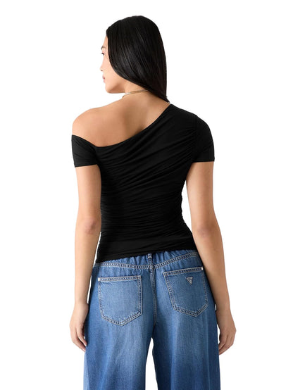 Guess Top Jaide de Manga Corta con Fruncido