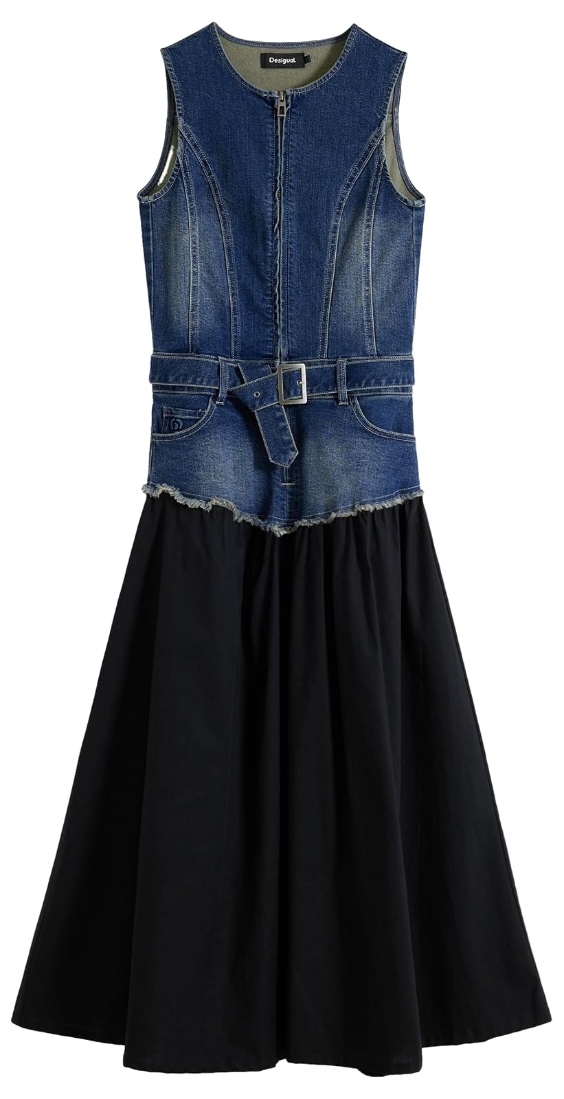 Desigual Vest_Poplin Vestido Mujer