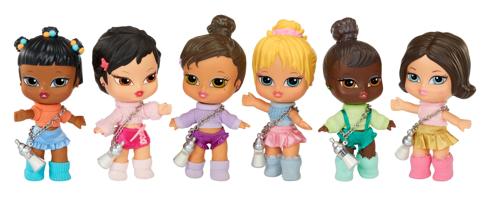 Bratz Babyz Runwayz - Jade - 1 Muñeca de Moda Coleccionable con Conjunto Elegante, Muñeca Bebé con Collar Que Funciona como Llavero - Juguete Infantil - Ideal para Niños y Niñas Mayores de 6 Años