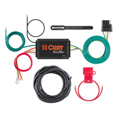 CURT Kit de Convertidor de Luz Trasera de Remolque de 3 a 2 Cables 59187, 4 Pines