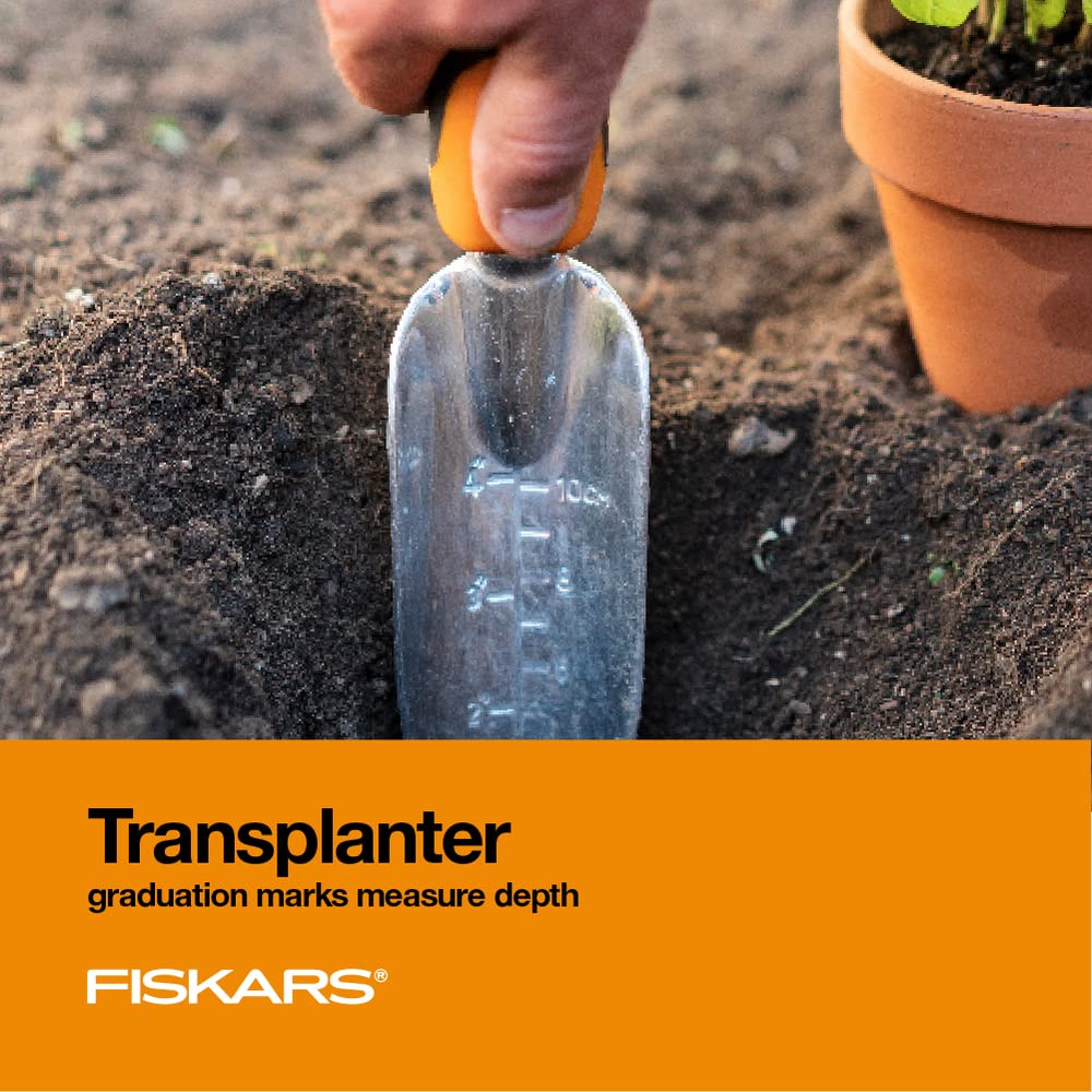 Fiskars - Juego de Herramientas de jardín 3 en 1, Incluye Paleta, trasplantador y cultivador para jardinería al Aire última intervensión, Kit de Herramientas ergonómico para Patio