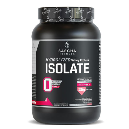 Sascha Fitness Proteína en Polvo, Sabores Surtidos - Fresa - 907 g (Paquete de 1)