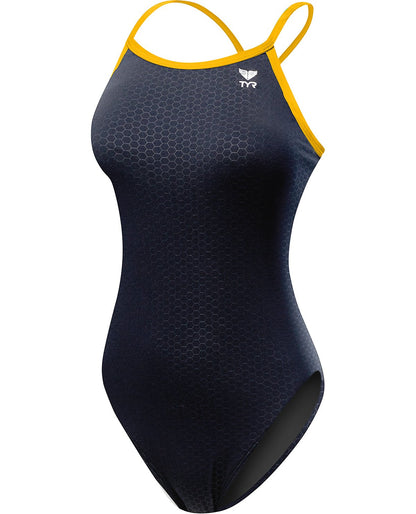 TYR Hexa Diamondfit Traje de Baño para Mujer - Negro - Dorado - 36