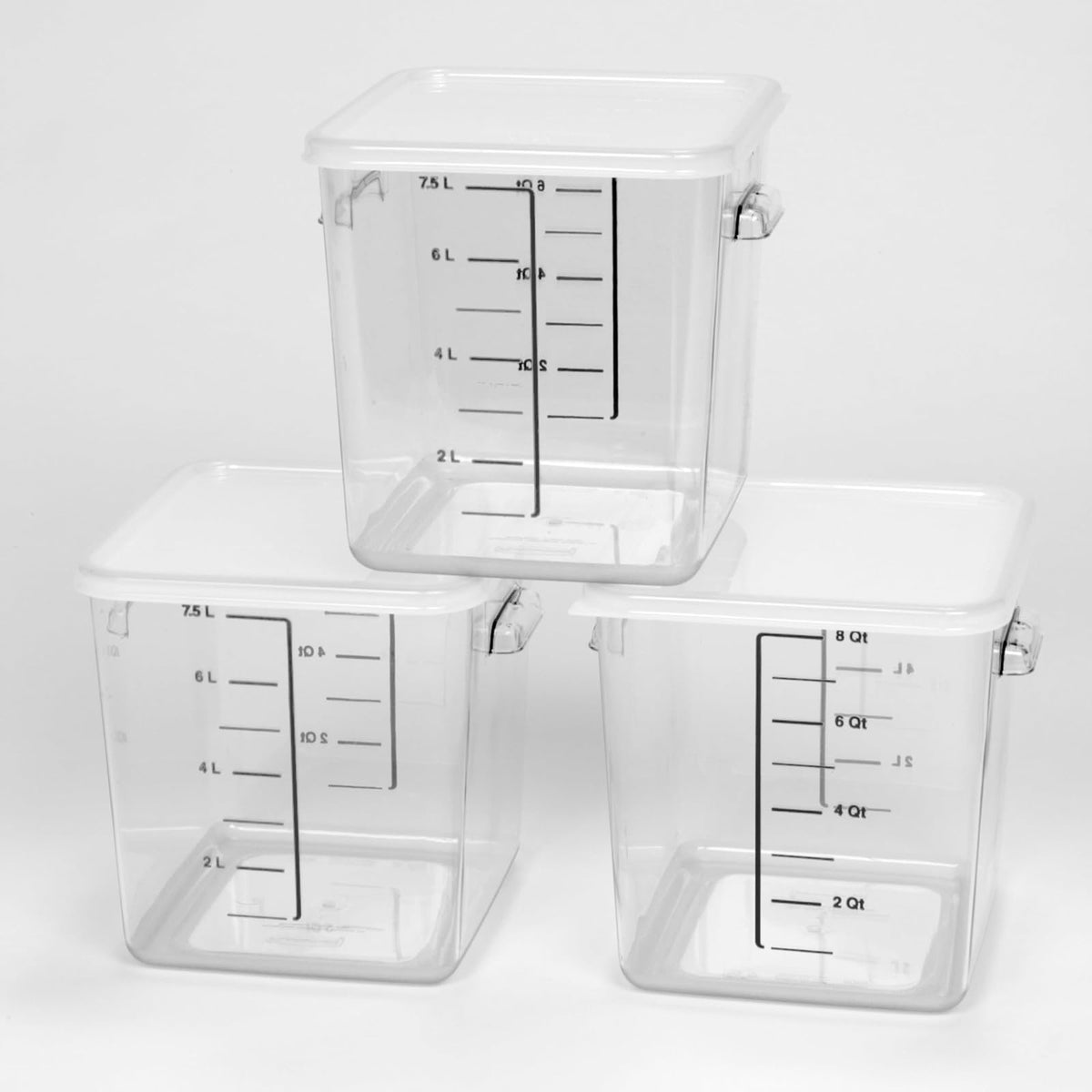 Rubbermaid Commercial contenedor Ahorra Espacio, Solo contenedor, Transparente