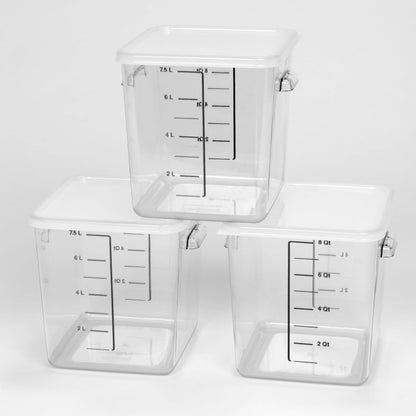 Rubbermaid Commercial contenedor Ahorra Espacio, Solo contenedor, Transparente