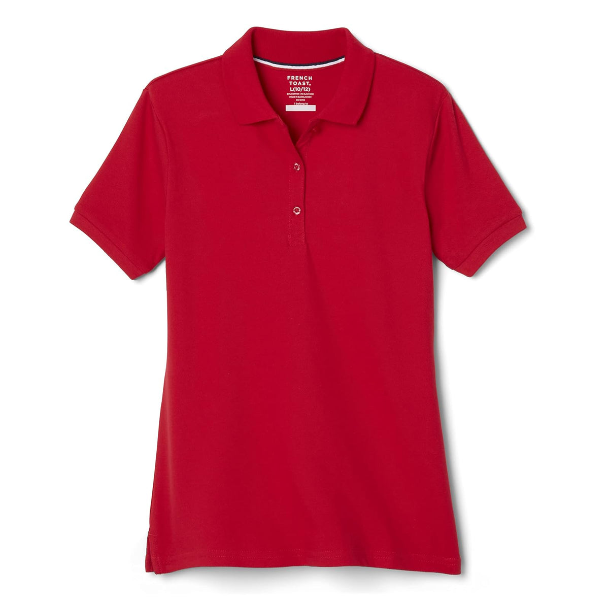 French Toast polo de piqué de manga corta para mujer - CH - Rojo -