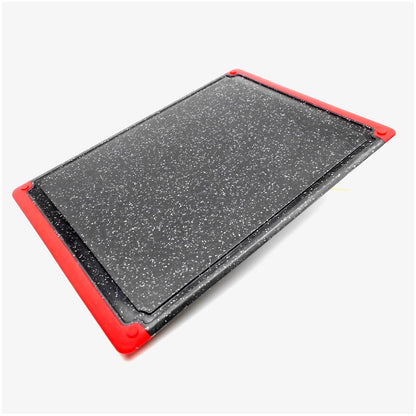 Ekco | Tabla para Picar Evolution Antibacterial Grande 35.4 x 25.3 cm | Bordes antideslizantes, Canal para líquidos, Resistente, Antibacterial, Fácil limpieza, No guarda sabores, Antimicrobiana