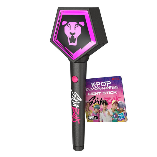 Hasbro KPOP Demon Hunters Palo de Luz Electrónico Saja Boys, con Sincronización IR para Juego en Grupo