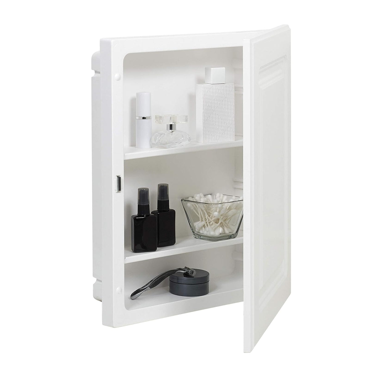 American Pride Gabinete de Medicina con Puerta de Panel Elevado, 16 x 20 Pulgadas, Cuerpo de plástico, Color Blanco