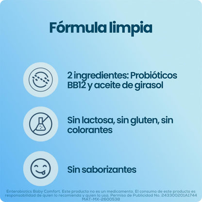 Enterobiotics Baby Comfort suplemento alimenticio para bebé, frasco de 8 ml