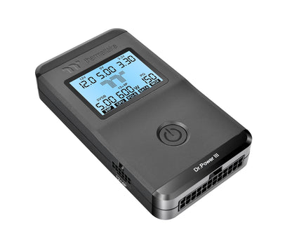 Thermaltake Dr. Power III ATX - Probador de fuente de alimentación/soporte hasta ATX12V v3.1 con conector PCIe 12+4pines/salida de voltaje para +12V, +5V, +3.3V y +5Vsb, AC-069-OO1NAN-A1