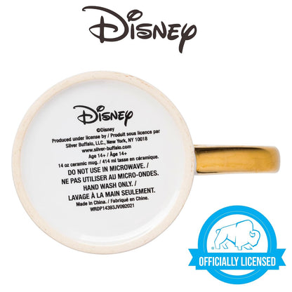 Silver Buffalo Disney Princess Beauty and the Beast Don't Mind the Books - Juego de 2 tazas de cerámica, 14 onzas