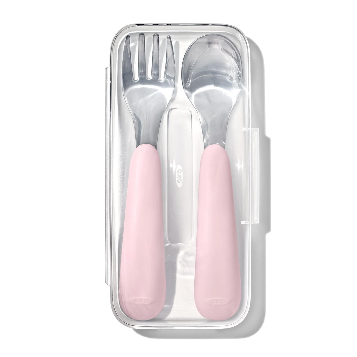 OXO Tot On-The-Go Juego de tenedor y cuchara - Flor