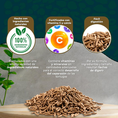 Lomas Alimento para Tortugas, Ranas y Tritones 1.5 kg, en Sticks para Reptiles Acuáticos y Anfibios, Vitaminas y Calcio para Desarrollo Saludable