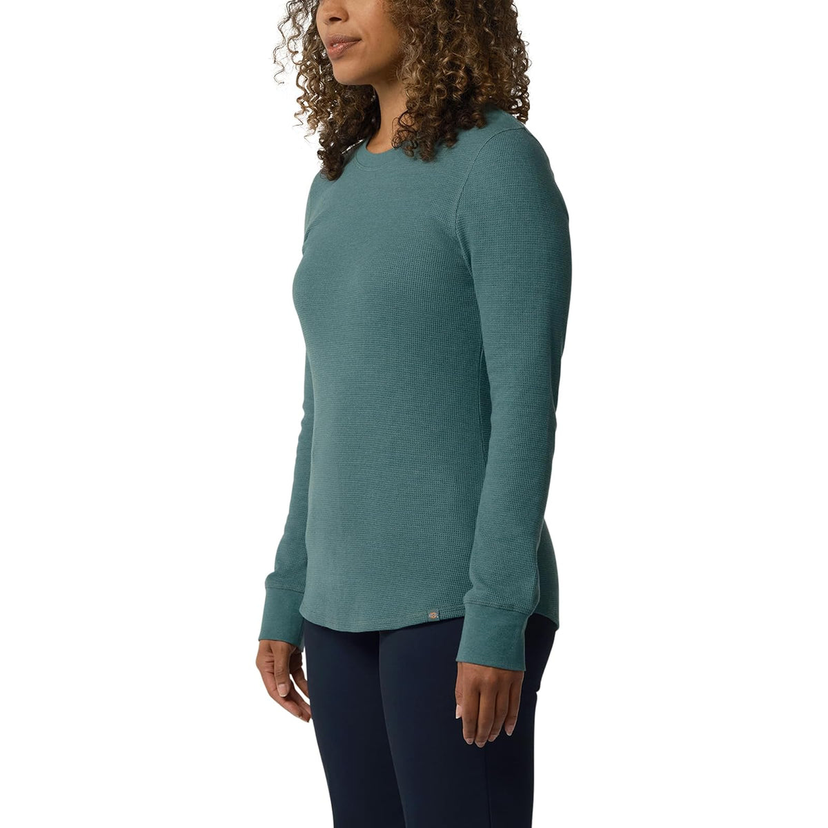 Dickies Camisa térmica de Manga Larga con Cuello Redondo Playera de Trabajo para Mujer