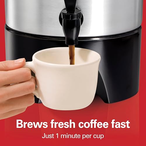 Cafetera Hamilton Beach 45 Tazas 40515R/40515G/ 40515RZ Plata