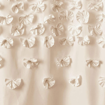 Lush Decor Lucia Cortina de Ducha, 72 x 72 Pulgadas, Color Marfil