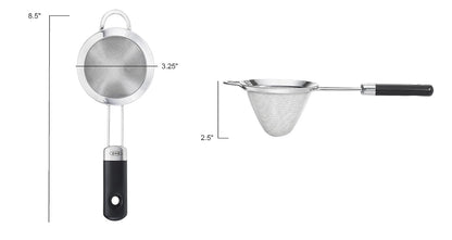 OXO SteeL - Colador de cóctel de malla fina, 3 pulgadas, acero inoxidable