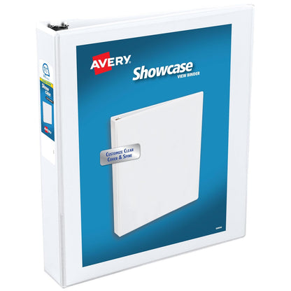 Avery Economy Showcase - Fólder con anillas redondas, 1 unidad, Blanco, 1.5" - Blanco