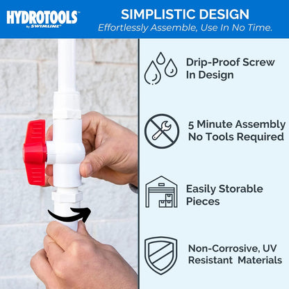 Swimline Solstice by International Leisure Products Hydro Tools 89031 Ducha Junto a la Piscina, Color Blanco