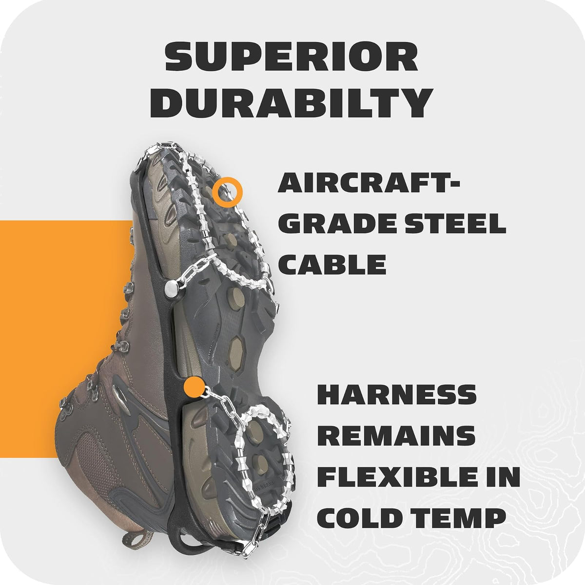 Yaktrax Diamond Grip - Tacos de tracción para Todas Las Superficies para Caminar sobre Hielo y Nieve (1 par)