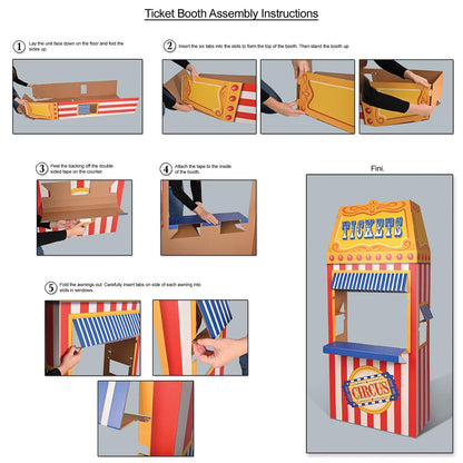 Beistle - Accesorio para fotomatón de Circo 3D, Billete de cartón, decoración de Fiesta temática de Carnaval, Suministros Divertidos para Fiestas, 6 pies 1 Pulgada x 35.2 Pulgadas