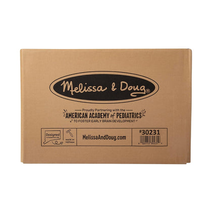 Melissa & Doug Escritorio con tapa abatible y silla para niños, juego de escritorio y silla de madera resistente, tapa con bisagra de seguridad, blanco, 40.894 cm alto x 59.944 cm ancho x 58.928 cm largo