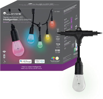 Lloyd's Serie de Focos LED RGB Exterior WiFi Compatible Alexa y Google