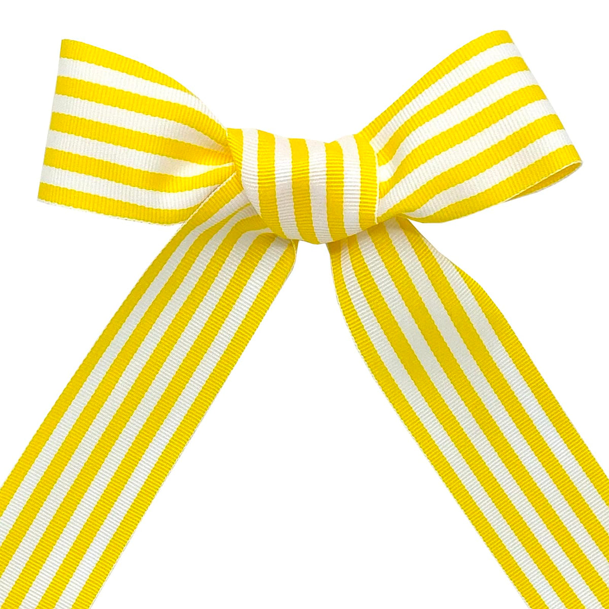 Morex Ribbon - Cinta Decorativa de poliéster de grogrén a Rayas, 18.2 m, Amarillo, 1-1/2 In, 1