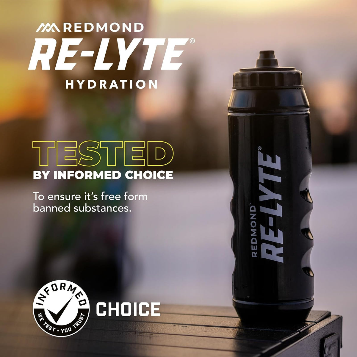REDMOND RE-LYTE, Electrolitos Naturales con Real-Salt, Hidratación Clean sin Calorías ni Azúcares, 60 Porciones, Sabor Watermelon Lime