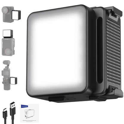 NEEWER BáSICO M20 Luz LED Magnética para Cámara Compatible con dji OSMO Action 3 4 5 Pro Cage AC009 Pro Pocket 3 Accesorios Adaptador Expansión, Mini Luz Relleno Plástico 5600K CRI95+