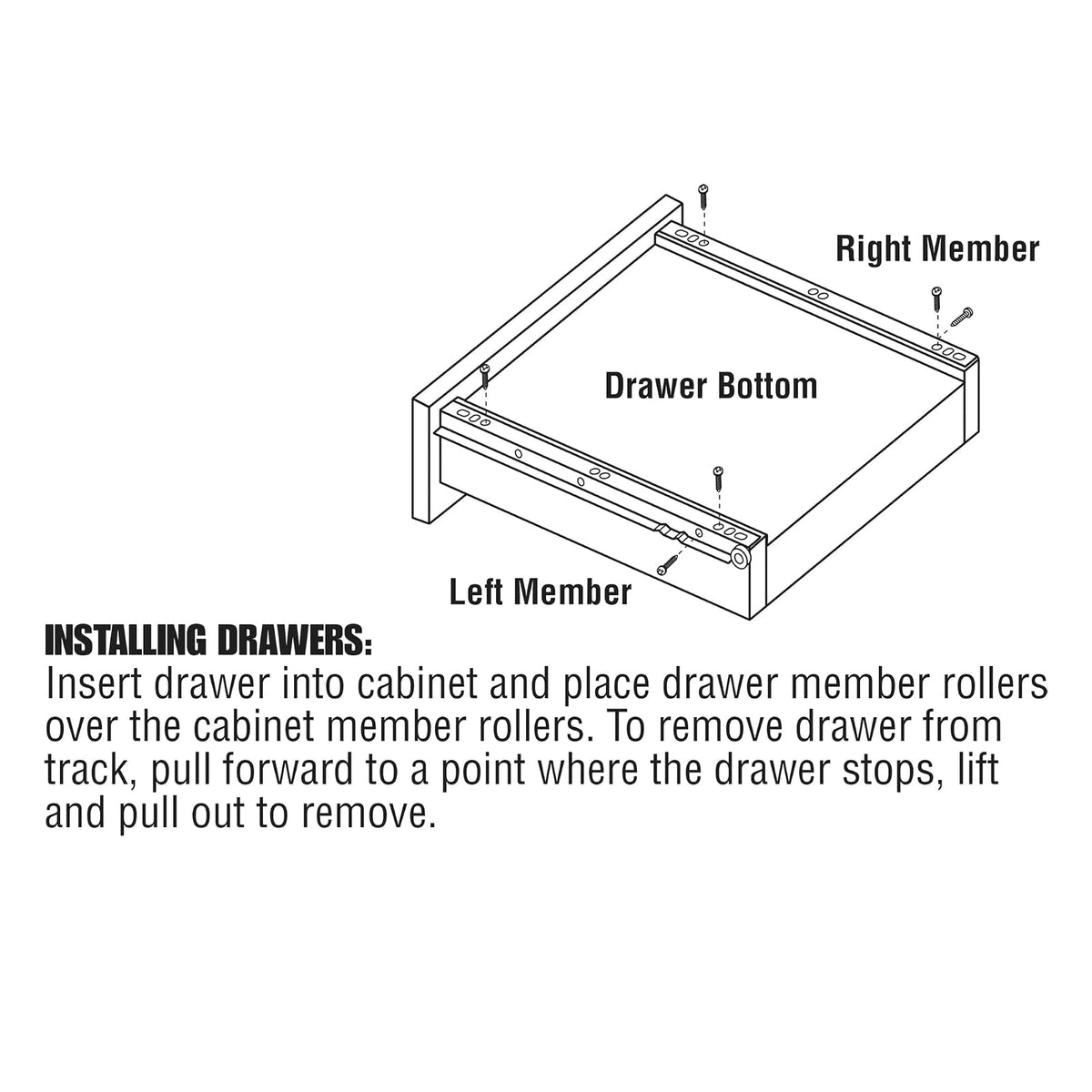 Prime-Line R 7211 - Kit de Deslizamiento para Cajón, Rieles de 17-3/4 Pulgadas