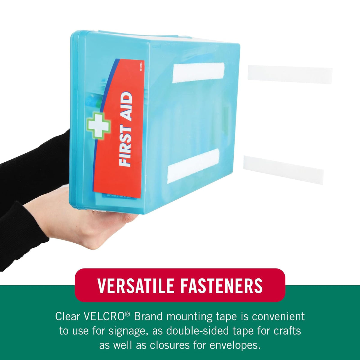 Velcro Brand 91325 Tiras de Velcro con la Parte de Atrás Adhesiva