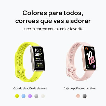 HUAWEI Band 10 Smartwatch, Monitoreo deportivo con IA, Monitoreo de sueño avanzado, Asistente de bienestar emocional, Carga rápida, Compatible con iOS y Android, Negro Polimero