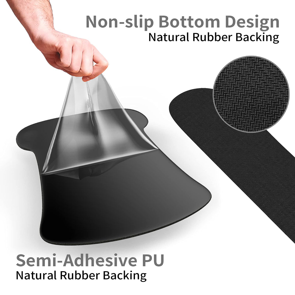 Soporte para reposamuñecas de gel ergonómico para mouse y teclado de espuma viscoelástica, base de poliuretano de goma antideslizante, falfombrilla de mouse para computadora y oficina