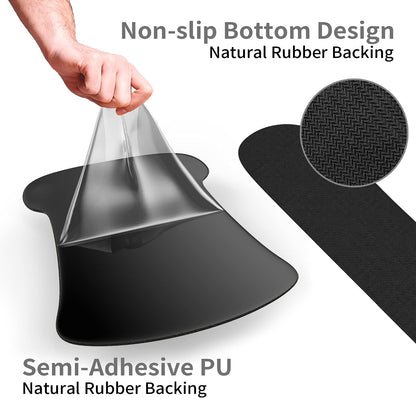 Soporte para reposamuñecas de gel ergonómico para mouse y teclado de espuma viscoelástica, base de poliuretano de goma antideslizante, falfombrilla de mouse para computadora y oficina