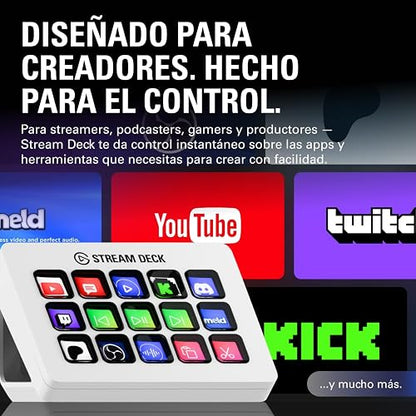 Elgato Stream Deck MK.2 White, controlador de estudio