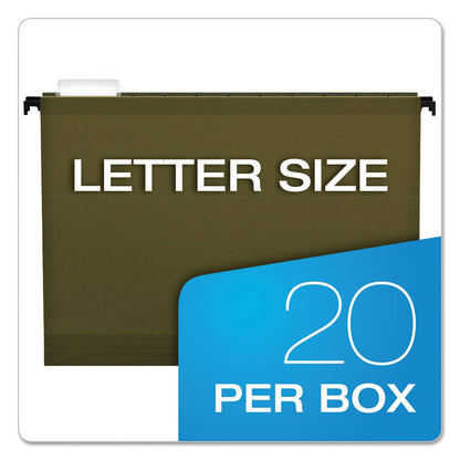Pendaflex SureHook - Carpetas colgantes reforzadas de gran capacidad, tamaño carta, color verde, 20 por caja (6152 x 2)