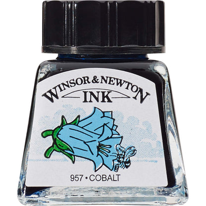 Winsor & Newton tinta de dibujo de secado rápido - Azul (Cobalt) - 14 ml - Tinta de Dibujo