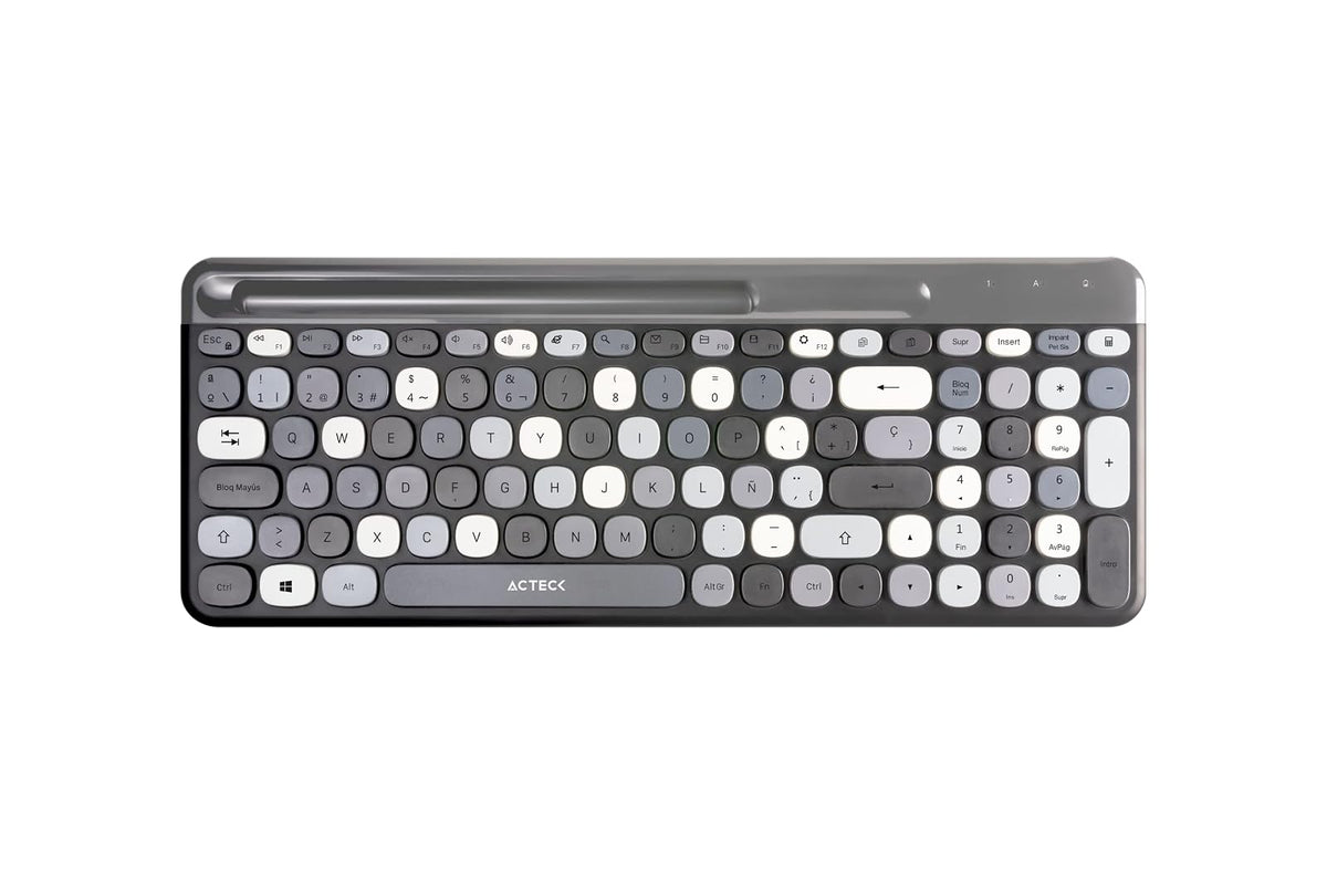Creator Chic Colors MK470, Combo Teclado y Mouse Inalámbrico, Diseño Vanguardista, Teclado 100% con Teclas de Membrana, Mouse Ergonómico 1600 dpi, 2.4 MHz, Incluye Baterías AAA y AA (Negro)