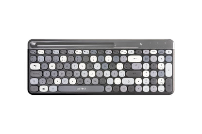 Creator Chic Colors MK470, Combo Teclado y Mouse Inalámbrico, Diseño Vanguardista, Teclado 100% con Teclas de Membrana, Mouse Ergonómico 1600 dpi, 2.4 MHz, Incluye Baterías AAA y AA (Negro)